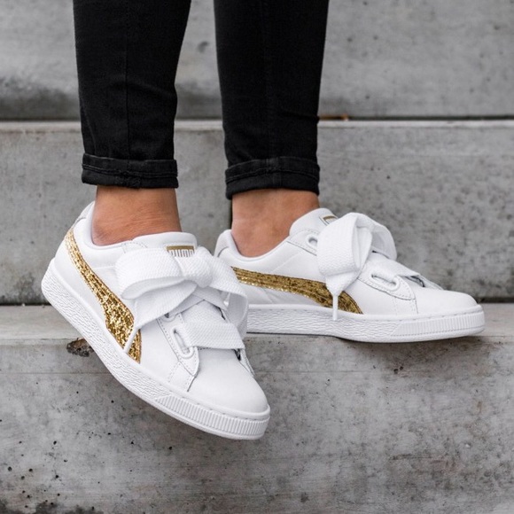 puma heart white